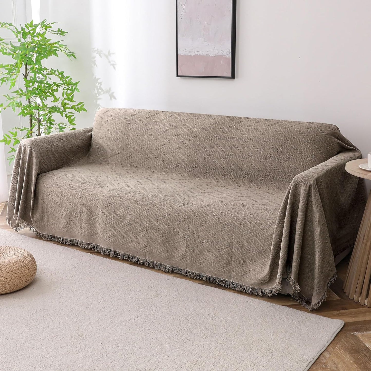 Turquoize Couch Cover for 3 Cushion Sofa - Washable & Stylish