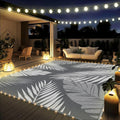 GENIMO Outdoor Rug 8 ft x 10 ft Waterproof Patio Rug - Reversible Palm