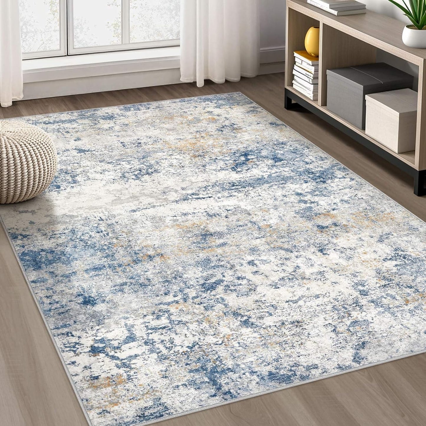 Soft Indoor Washable Area Rug for Living Room and Bedroom
