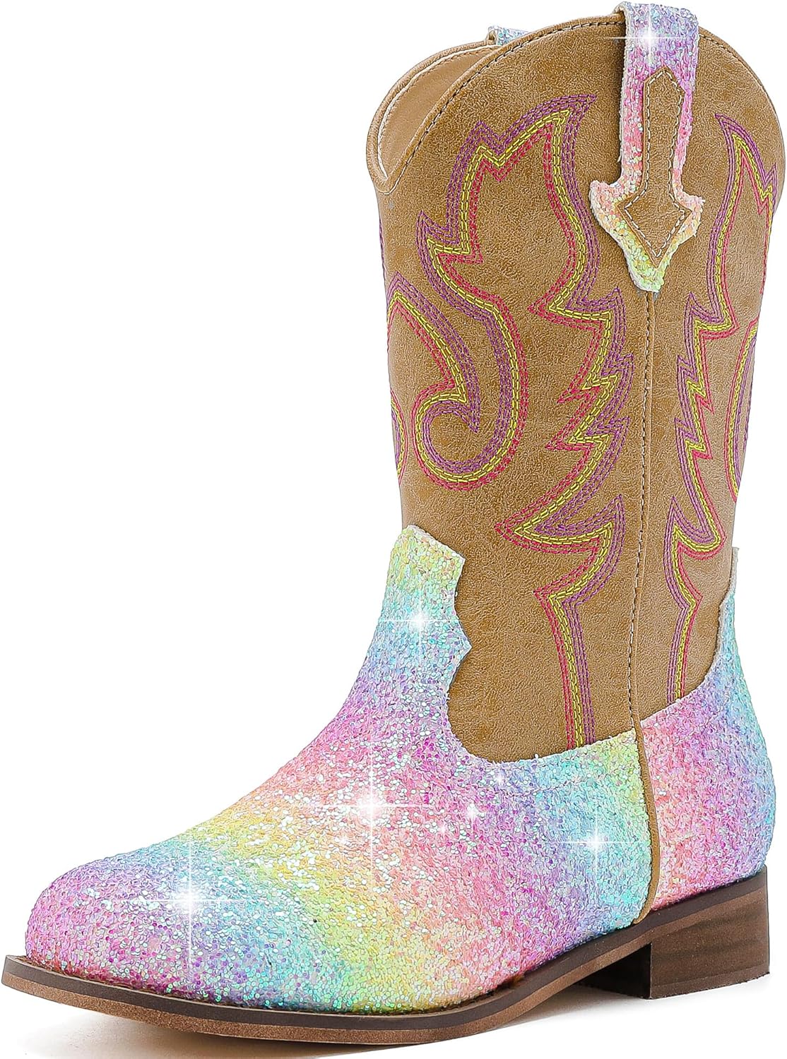 Girls Cowgirl Boots Glitter Toddler Cowboy Boot for Kids