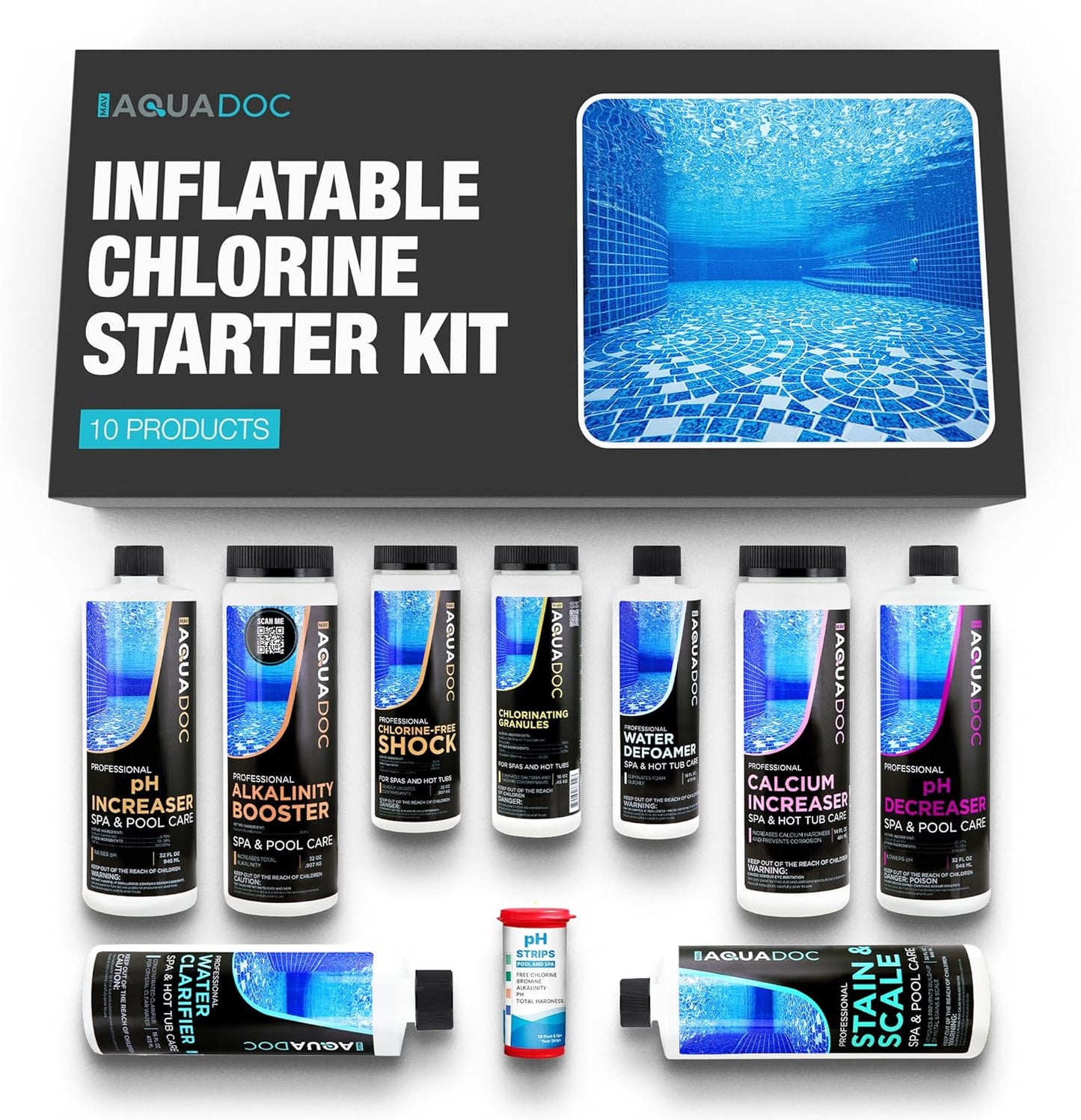 AquaDoc Inflatable Hot Tub Chemical Kit for Easy Maintenance