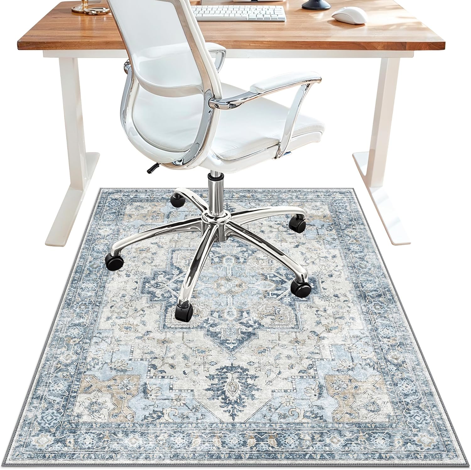 36x48 Office Chair Mat for Hardwood Floors, Vintage Design