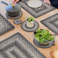 Flint Hill Jute Braided Kitchen Trivets Set of 6 - 8in Grey Heat