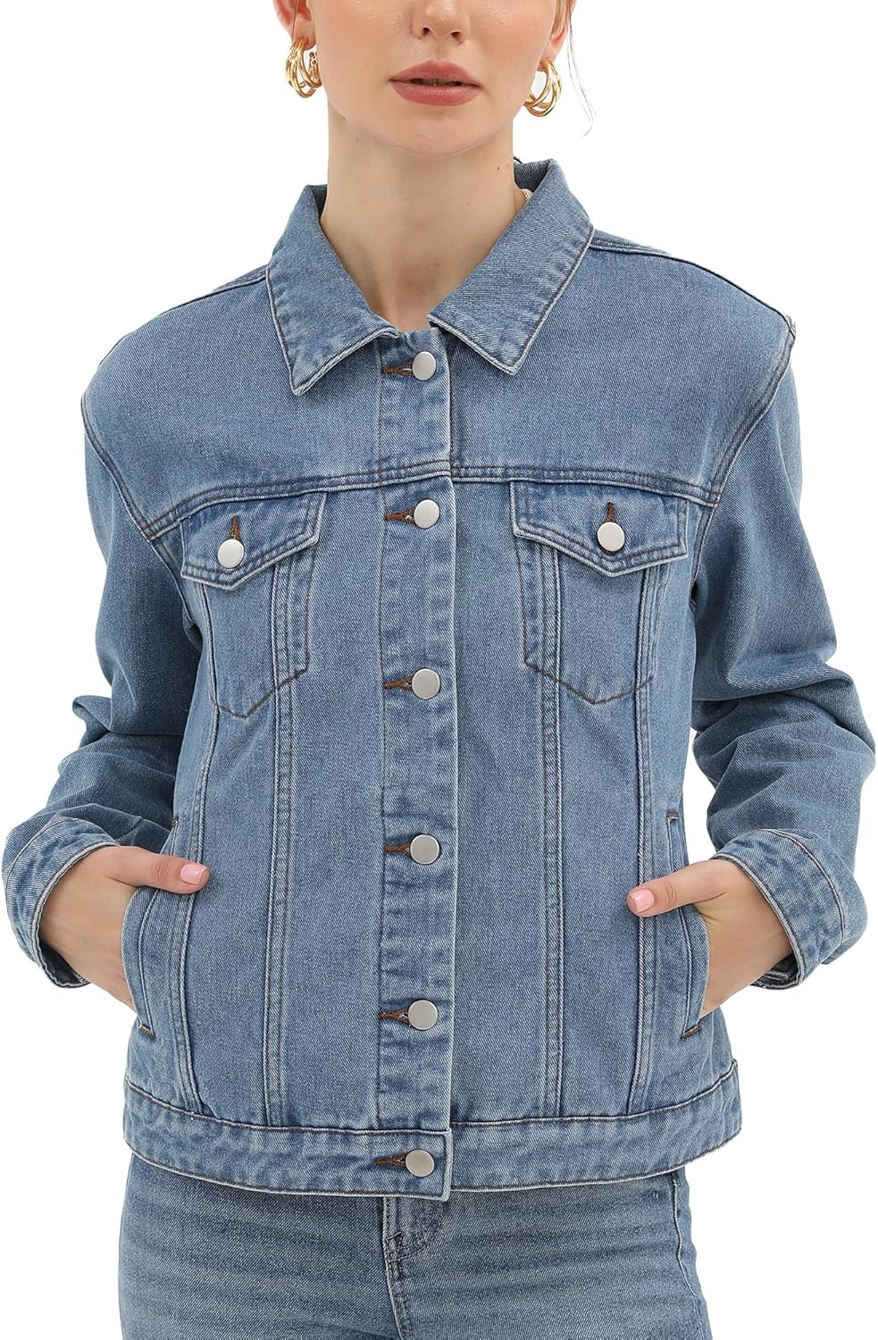 Argstar Denim Jacket for Women - Stylish and Comfortable Fit