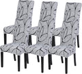 SearchI Stretch Printed Dining Room Chair Covers Set of 6