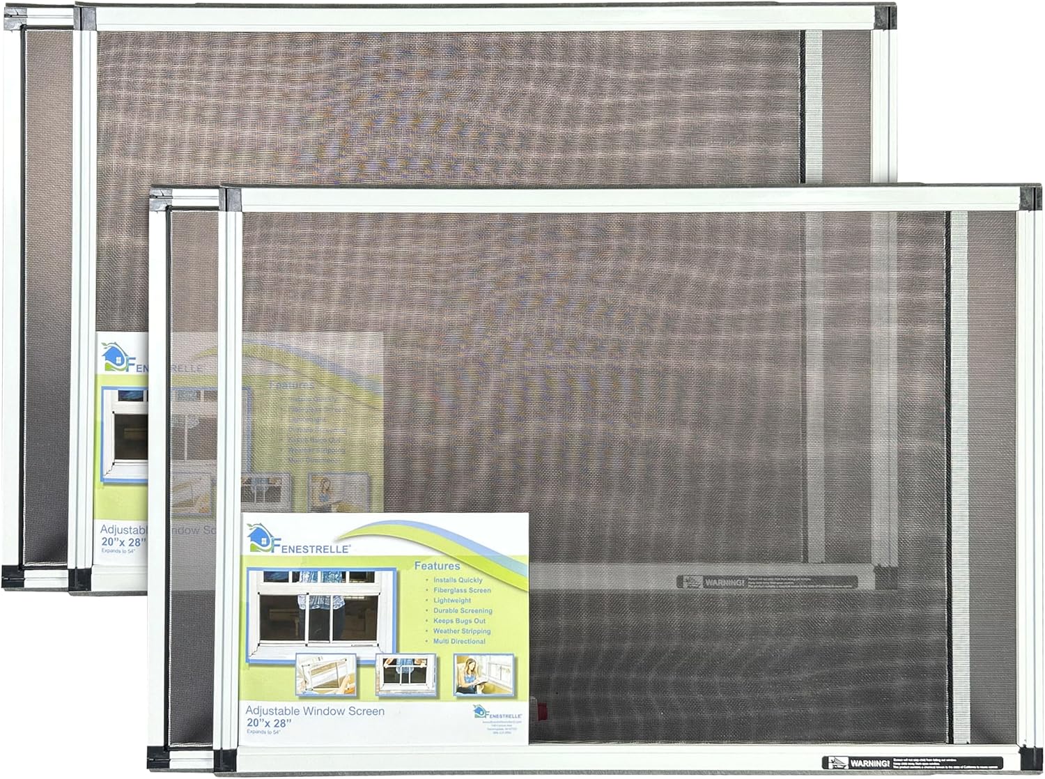 Fenestrelle Expandable Window Screen for Double Hung Windows