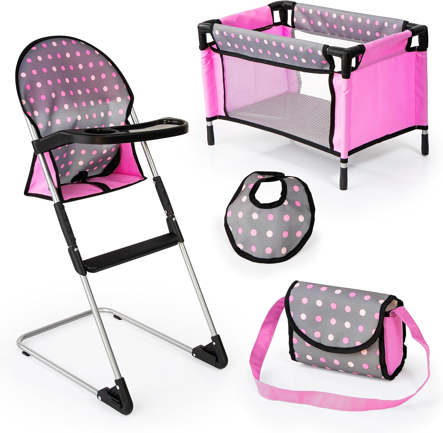 Bayer Doll High Chair and Crib Set for Imaginative Play