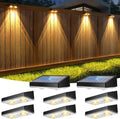 APONUO Solar Fence Lights Outdoor Waterproof for Patios and Yards