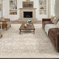 8x10 Area Rug Washable Vintage Living Room Carpet Soft Beige