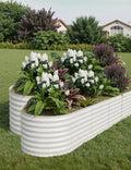 2 Pcs Raised Garden Beds Outdoor 8x2x2 ft - Durable Galvanized