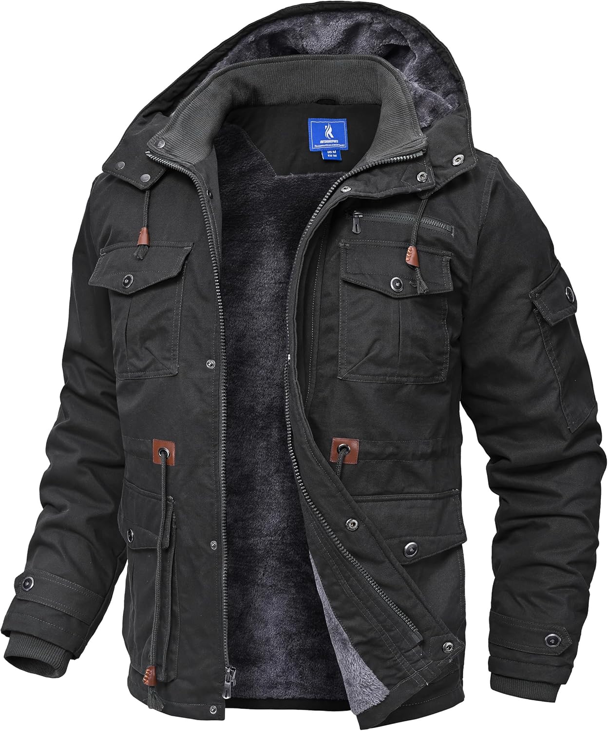Windproof Winter Coats for Men with Warm Lining and Pockets