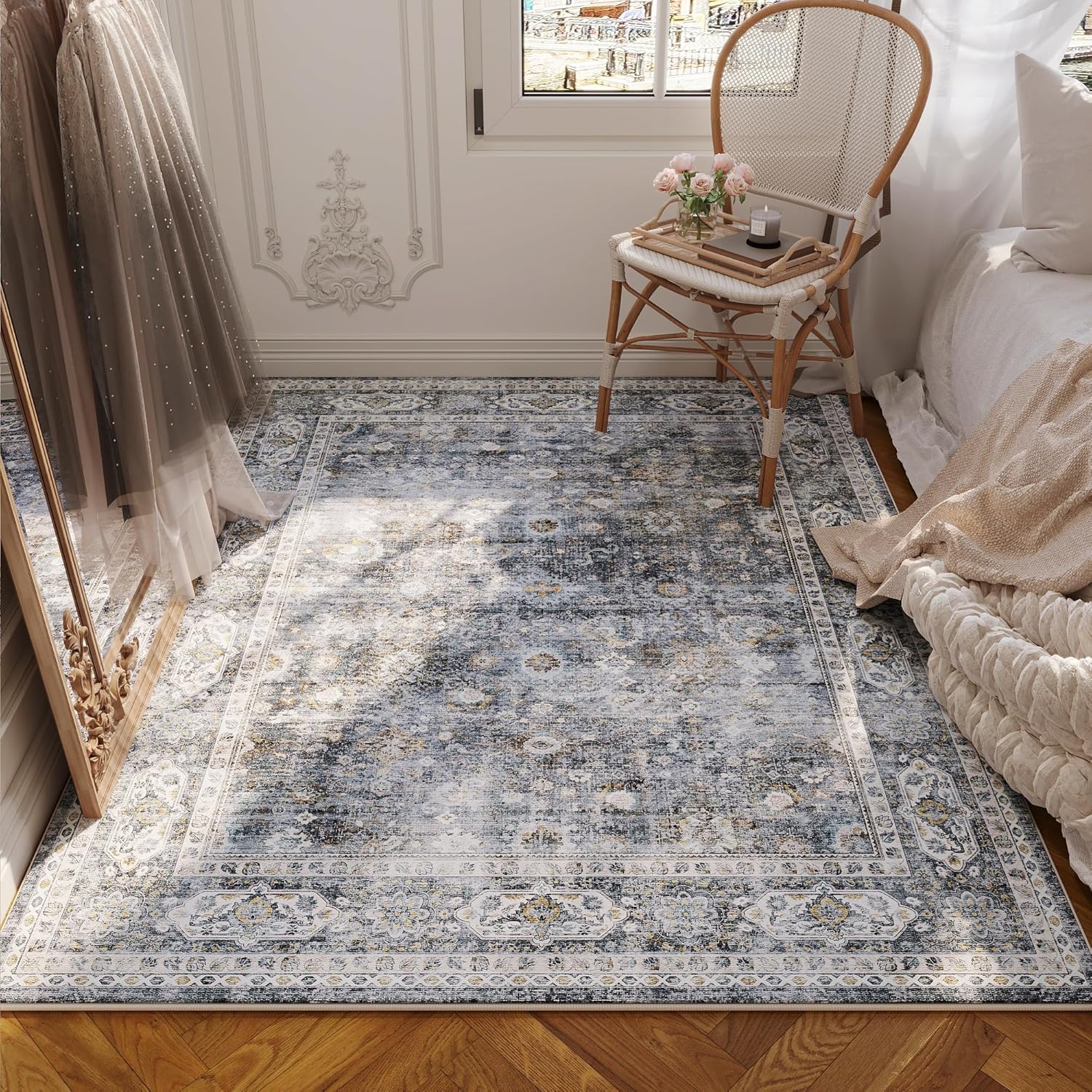 Washable Non-Slip 3x5 Rug for Any Room - Rugcomf
