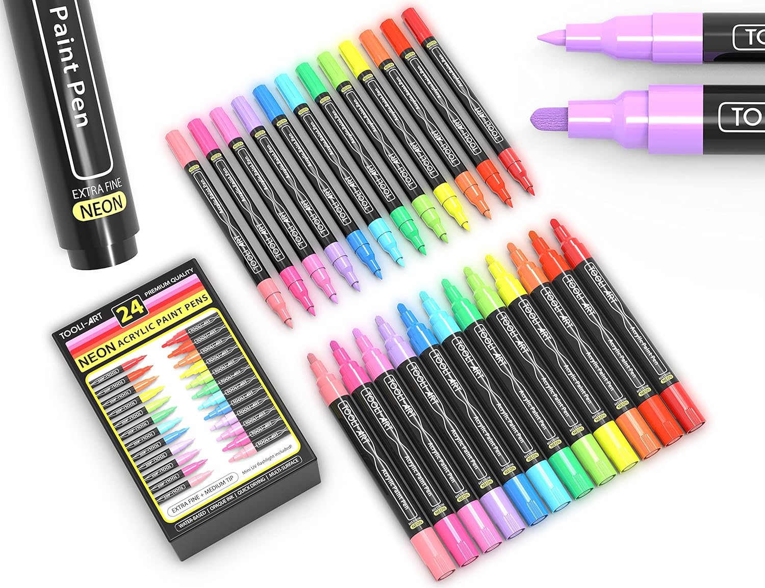 TOOLI-ART Acrylic Paint Markers Set for Multi-Surface Art