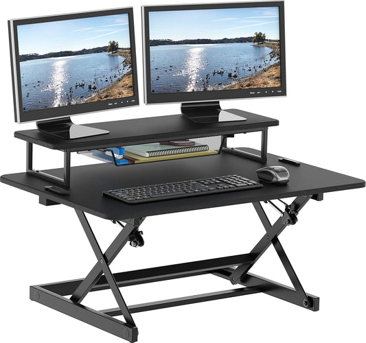 SHW 36-Inch Height Adjustable Standing Desk for Ergonomic Work