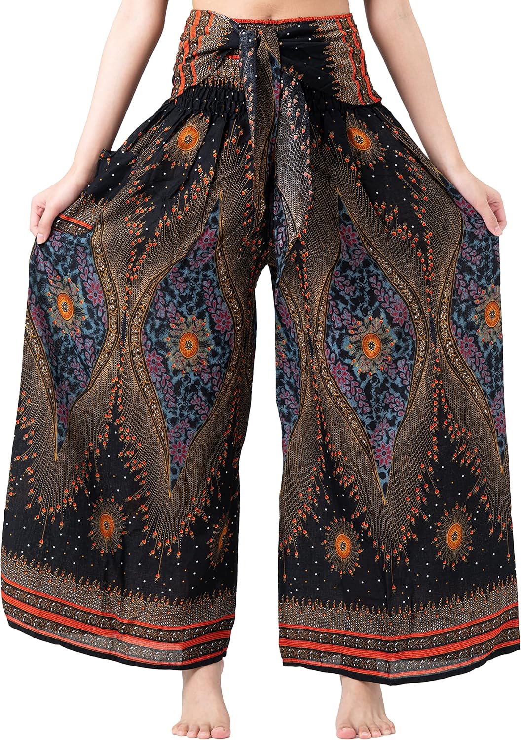 B BANGKOK PANTS Women's Boho Palazzo Pants for Comfort & Style