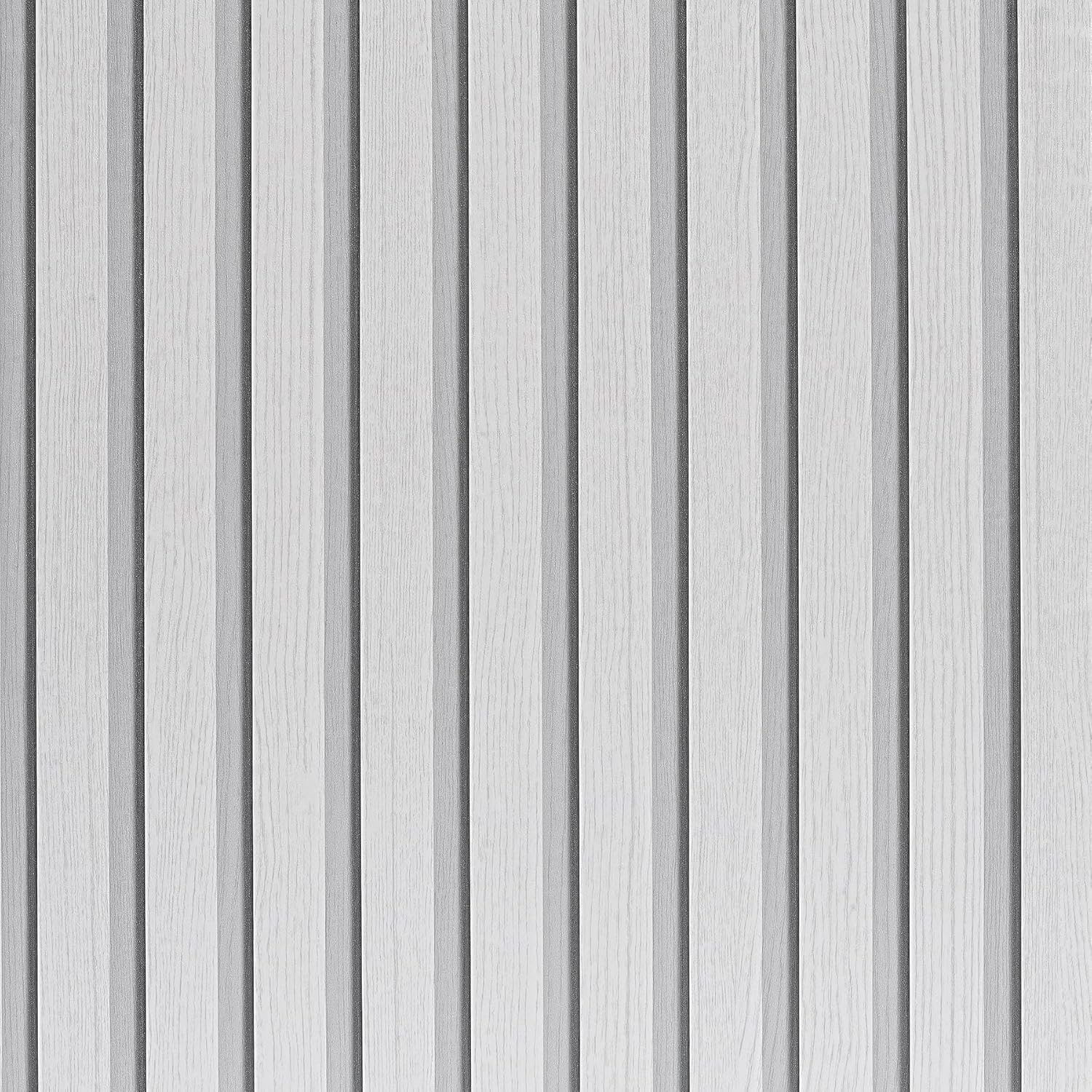Transform Your Space with White Wood Slat Wallpaper Peel & Stick