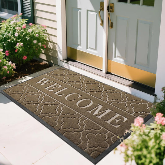Yimobra Welcome Mat Outdoor Indoor, Heavy Duty Non-Slip Doormat