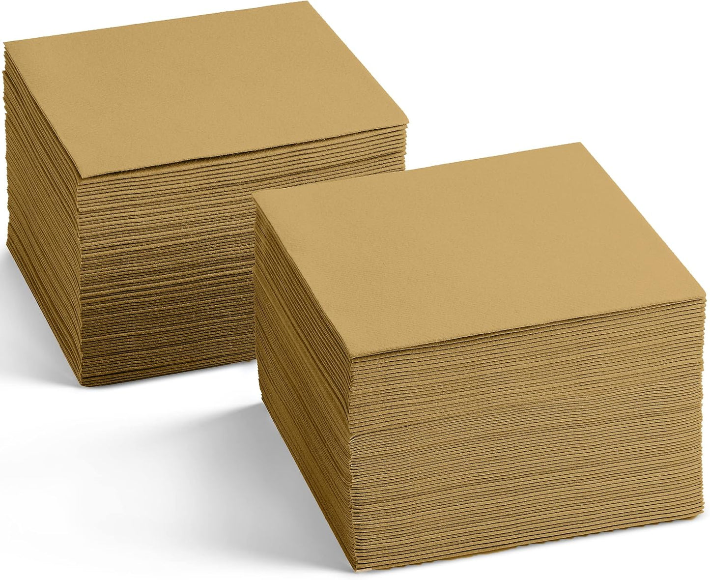 Gold Linen-Feel Cocktail Napkins - Luxurious & Absorbent - Pack of 100