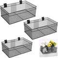 Slatwall Basket Set of 3 - Ventilated Metal Wire Baskets for Slatwall