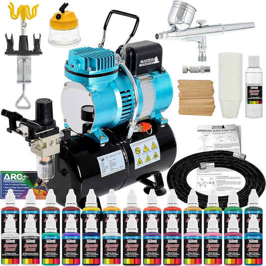 Master Airbrush Deluxe Kit with 24 Paint Set
