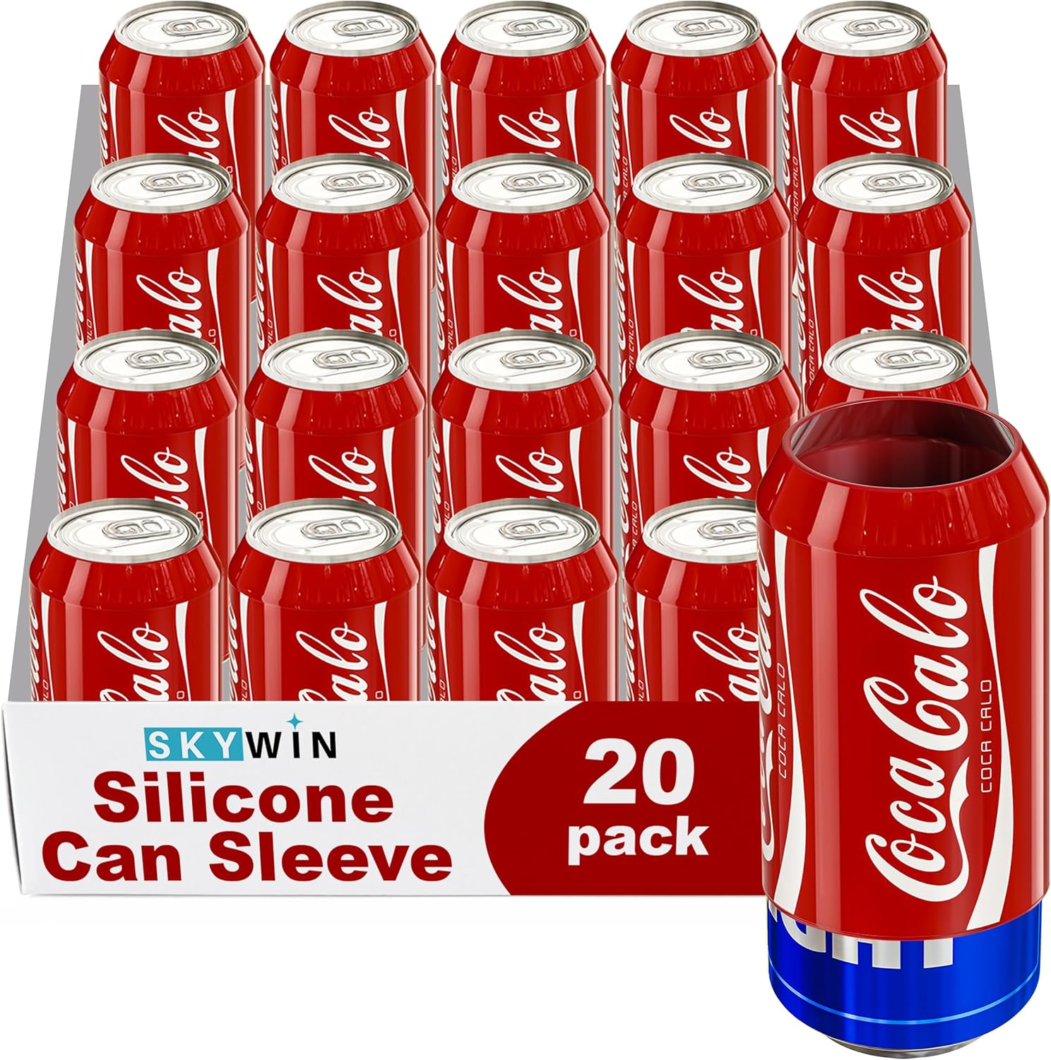 BeerSkin Silicone Can Covers for 12oz Cans - 20 Pack Fun Kozies