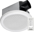 Homewerks 7130-16-BT Bathroom Fan with Bluetooth Speaker and LED