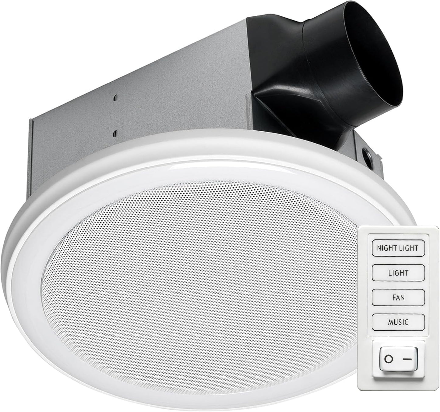 Homewerks 7130-16-BT Bathroom Fan with Bluetooth Speaker and LED