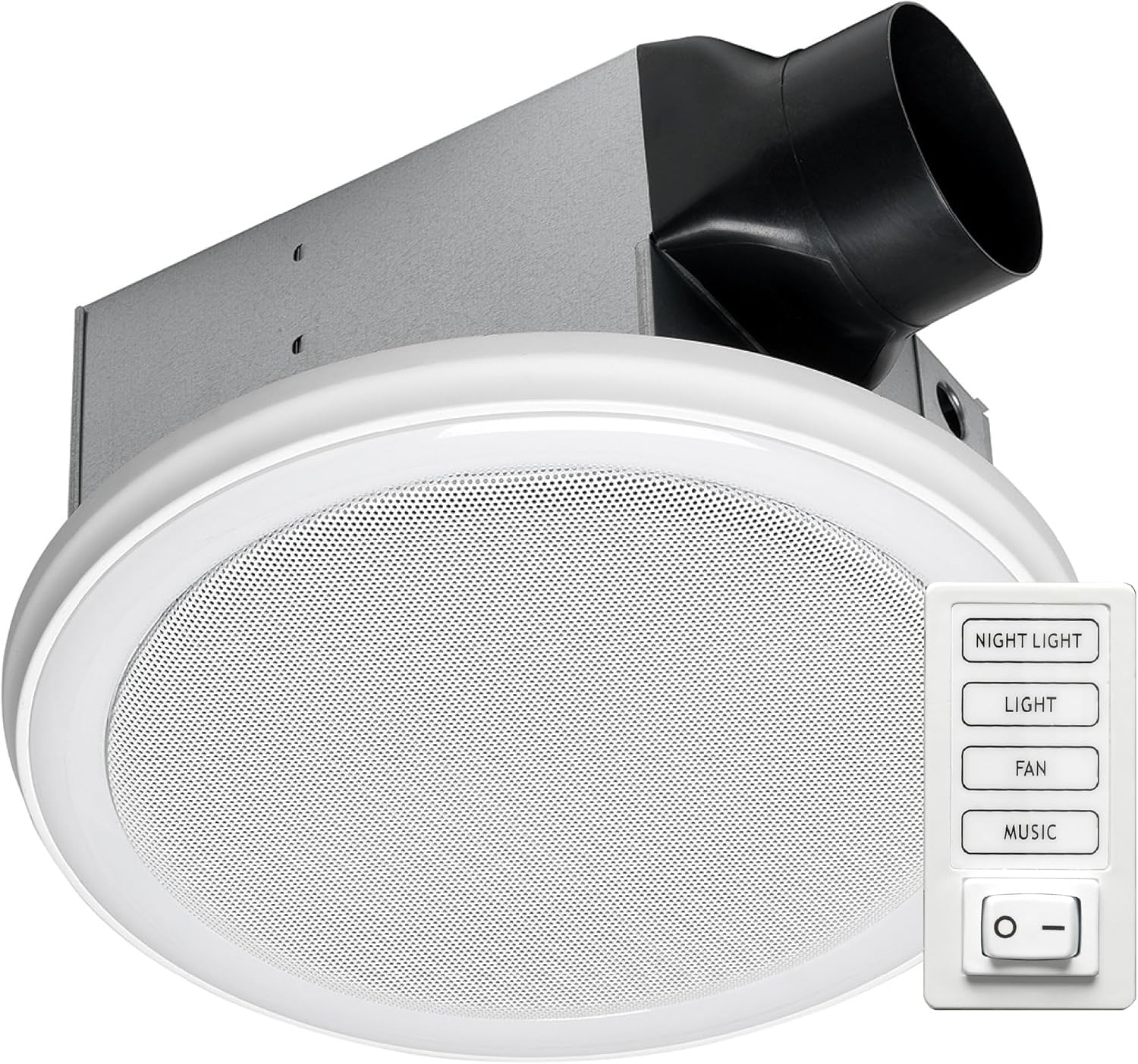 Homewerks 7130-16-BT Bathroom Fan with Bluetooth Speaker and LED