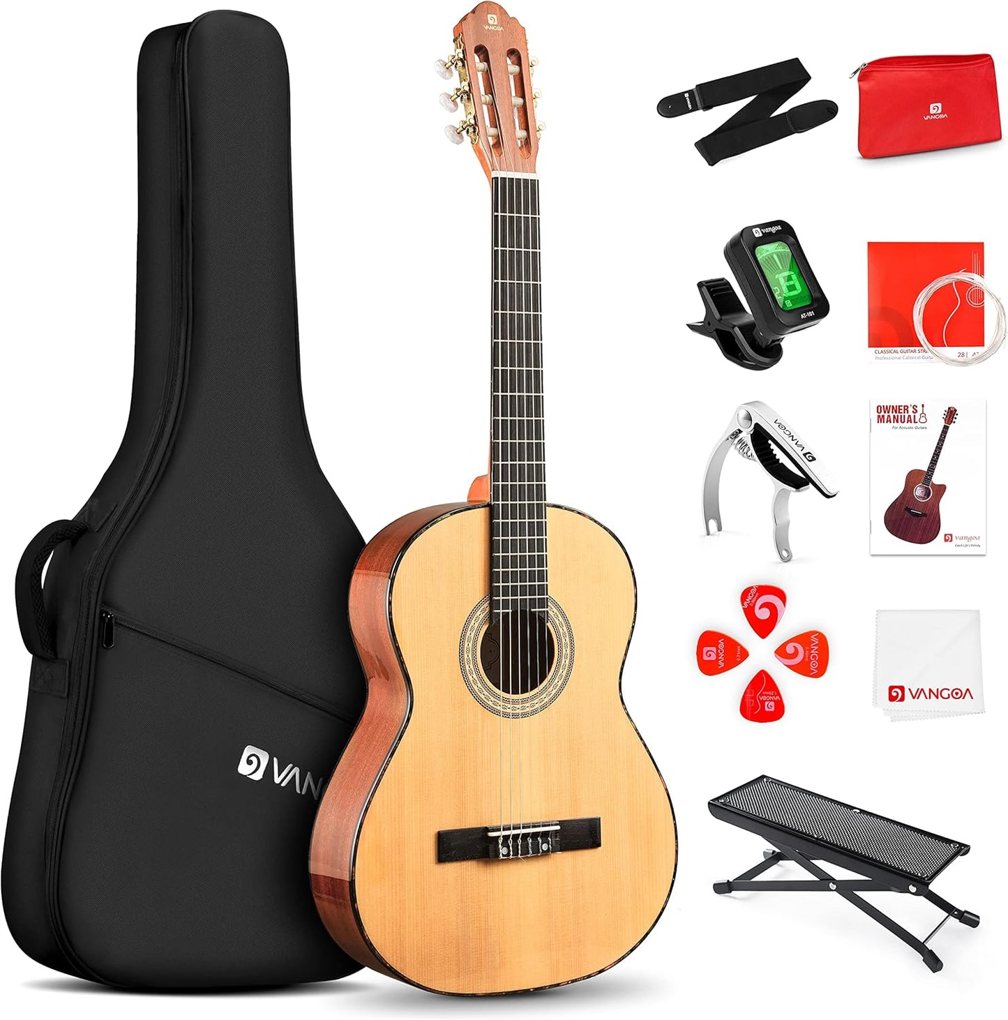 Vangoa 39 Classical Guitar Bundle - Perfect for Beginners 