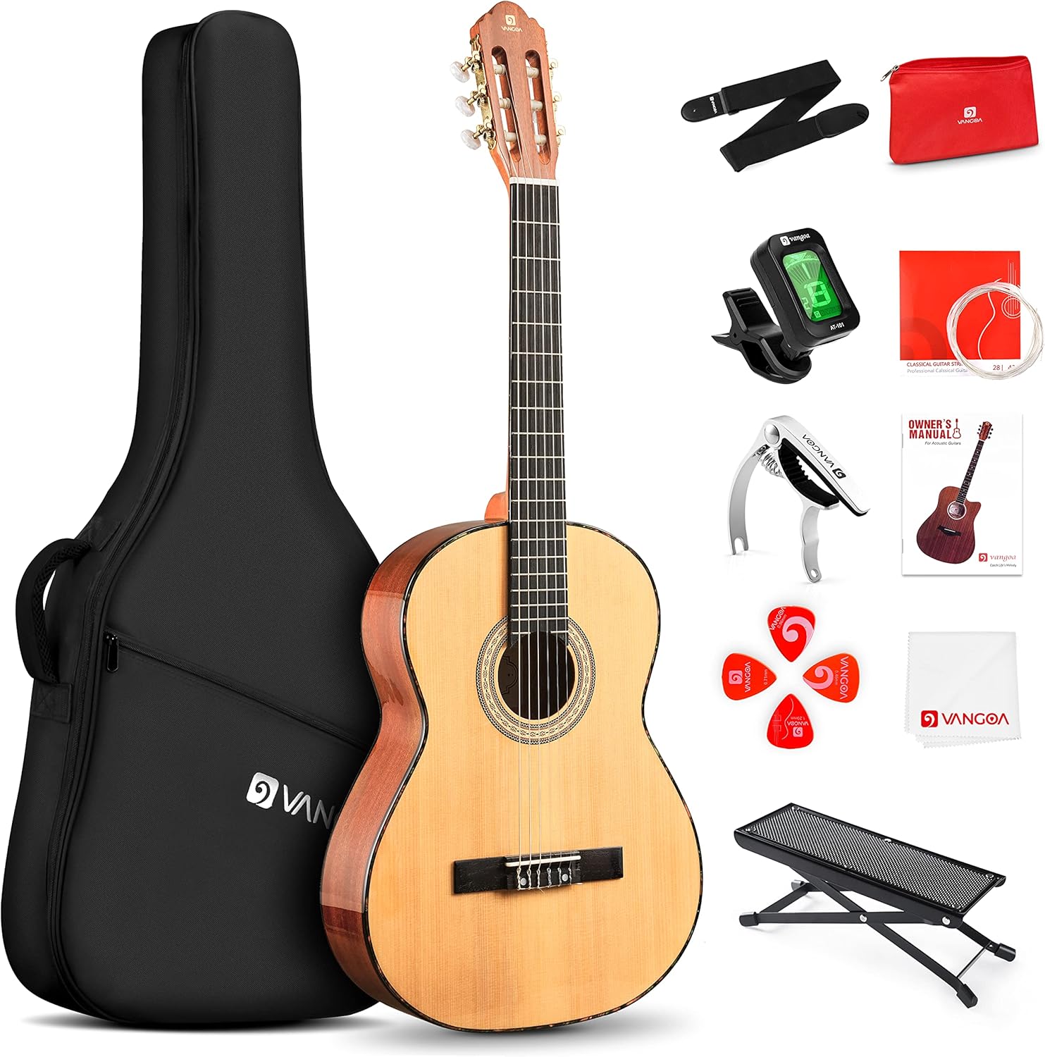 Vangoa 39 Classical Guitar Bundle - Perfect for Beginners 