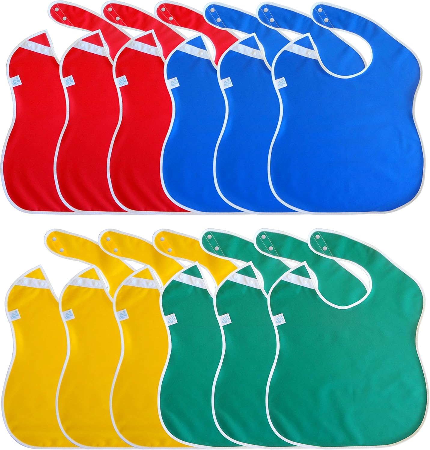 Large Waterproof Bibs by Toppy Toddler - 4pk, 12pk, 48pk