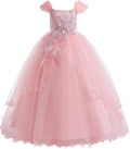Weileenice Vintage Off The Shoulder Flower Girl Dress - Princess Look
