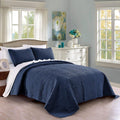 Quilt Set King/Cal King/California King Size Navy - Oversized