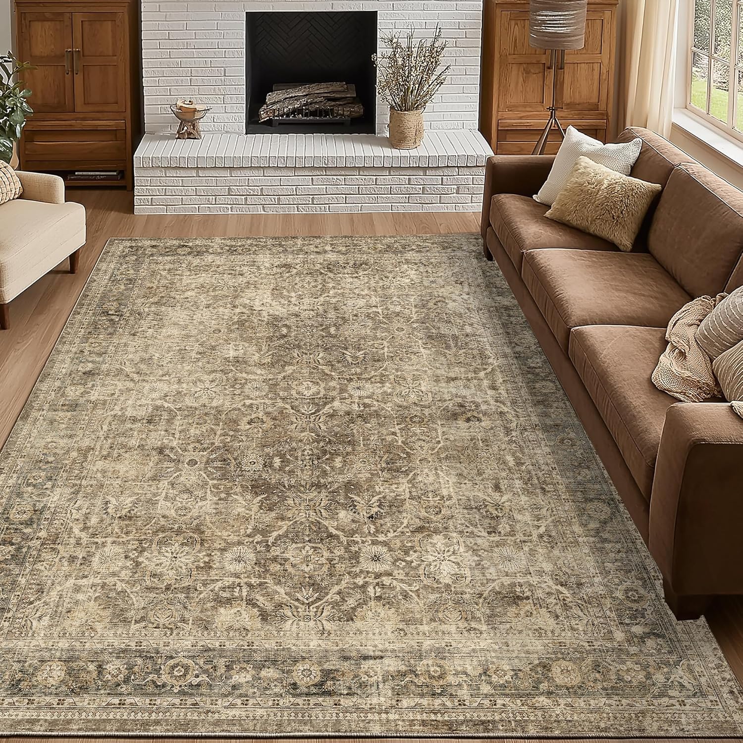 FMFUNCTEX 6x9 Washable Area Rug for Living Room and Bedroom