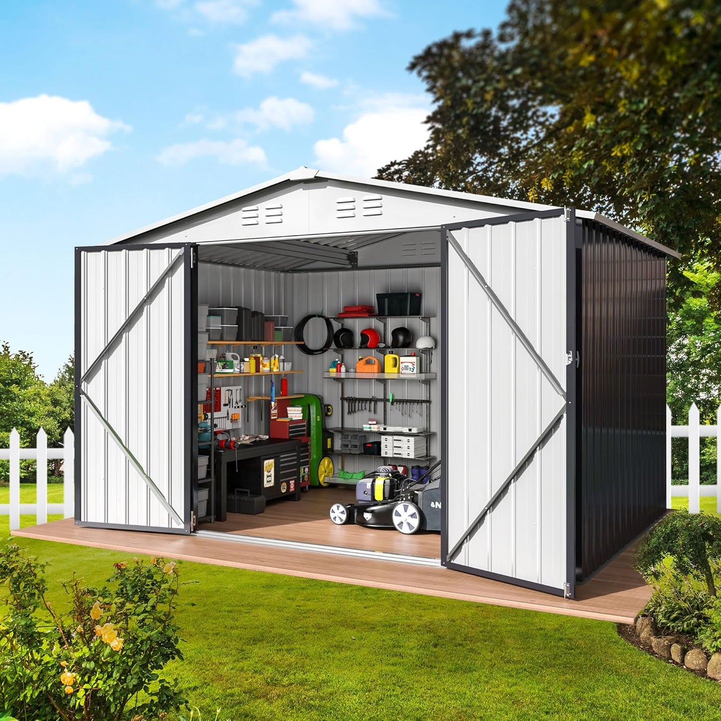 6x8 FT Outdoor Storage Shed for Garden and Backyard Use