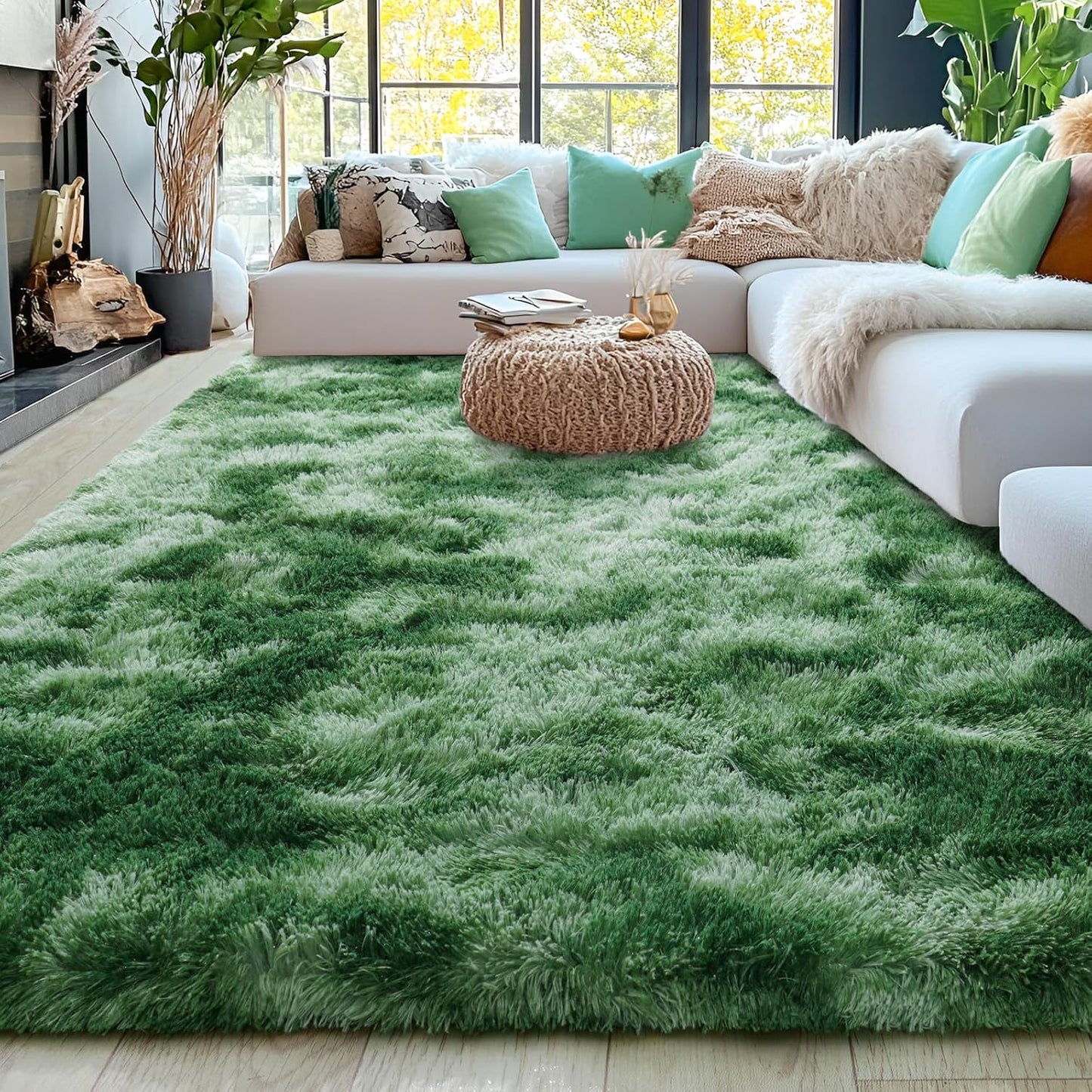 5x7 Fluffy Fuzzy Area Rug for Living Room and Bedroom Decor