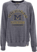 Blue 84 Women's Burnout Crewneck Sweatshirt for Wolverines Fans