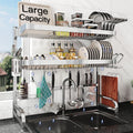 3 Tier Extra Large Over The Sink Dish Drainer - Space Saving