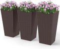 Tall Taper Planters Set of 3 - Stylish Outdoor Rattan Planters