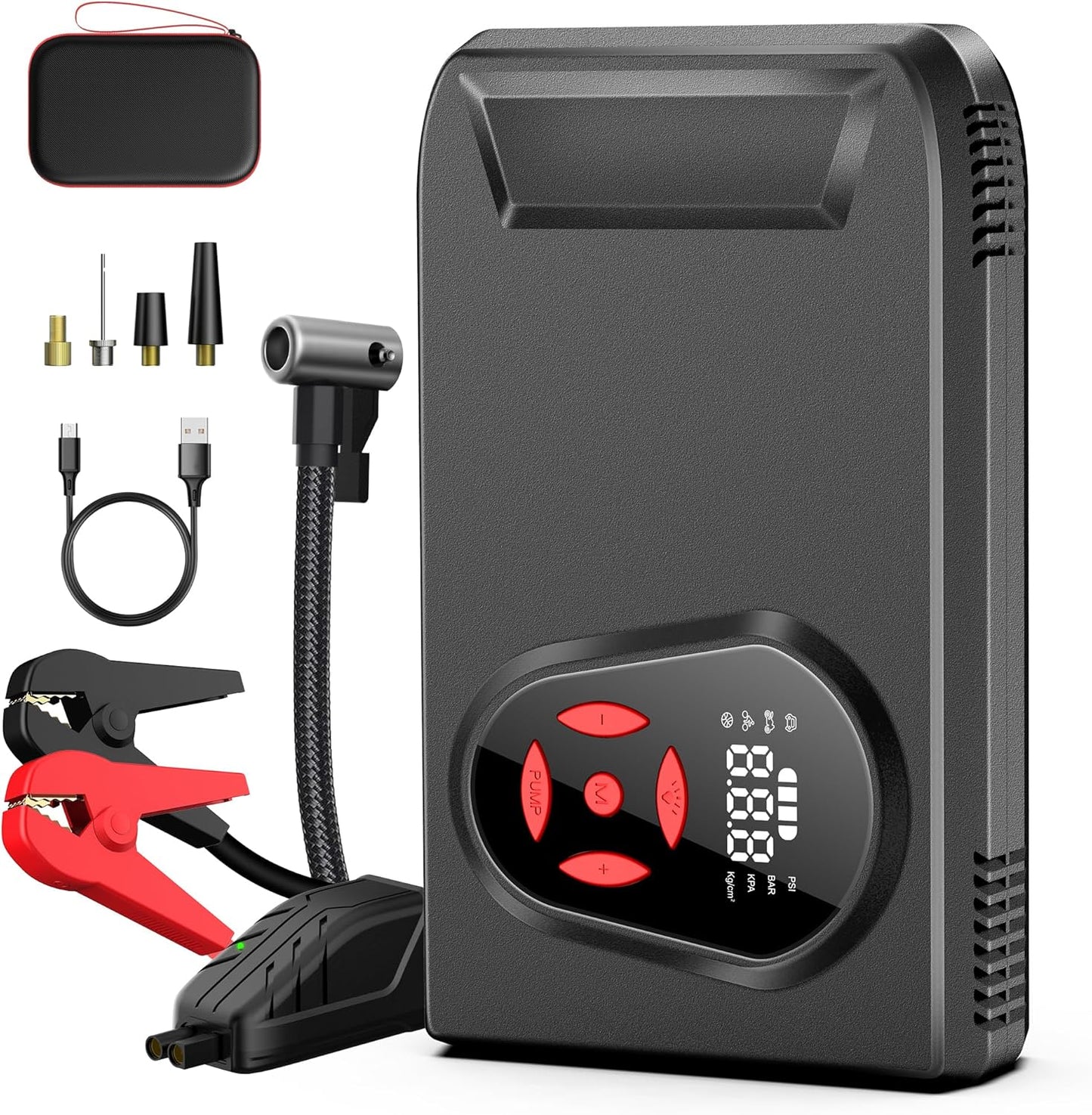 BOOKOO 3000A Jump Starter & Air Compressor