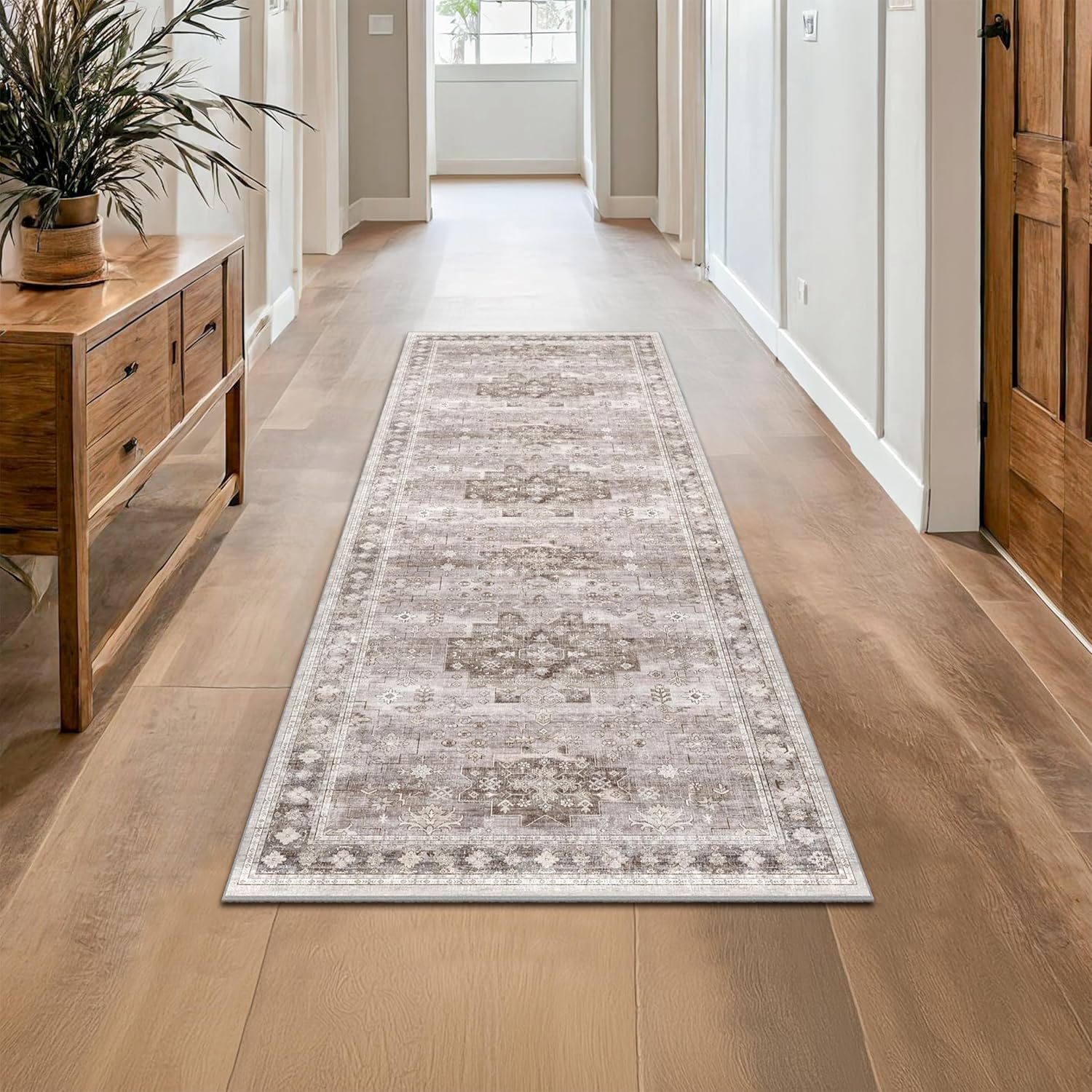 Boho 2x7 Long Runner Rug for Farmhouse Style Decor
