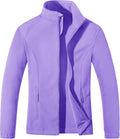 Women's Fleece Jacket Zip Up Coat - Lightweight Soft Warm Layer