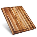 Large Teak Wood Cutting Board 18x14x1.25 in - Reversible Charcuterie