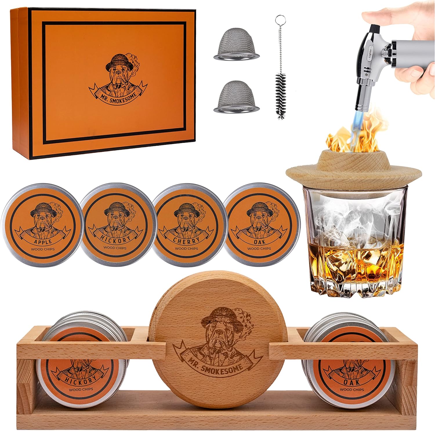 Whiskey Smoker Kit & Display Stand | Cocktail Smoker Kit