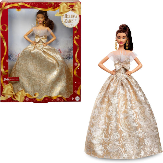 2025 Holiday Barbie Doll with Silver & Gold Gown for Collectors