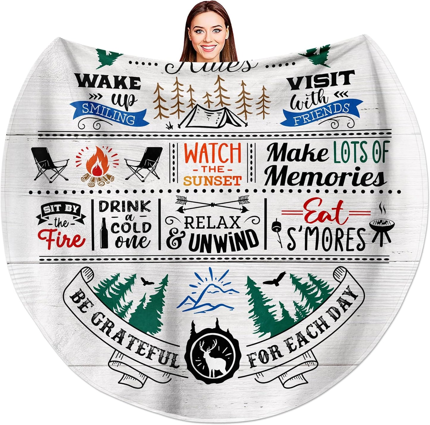 Round Camping Blanket - Cozy Outdoor Essential