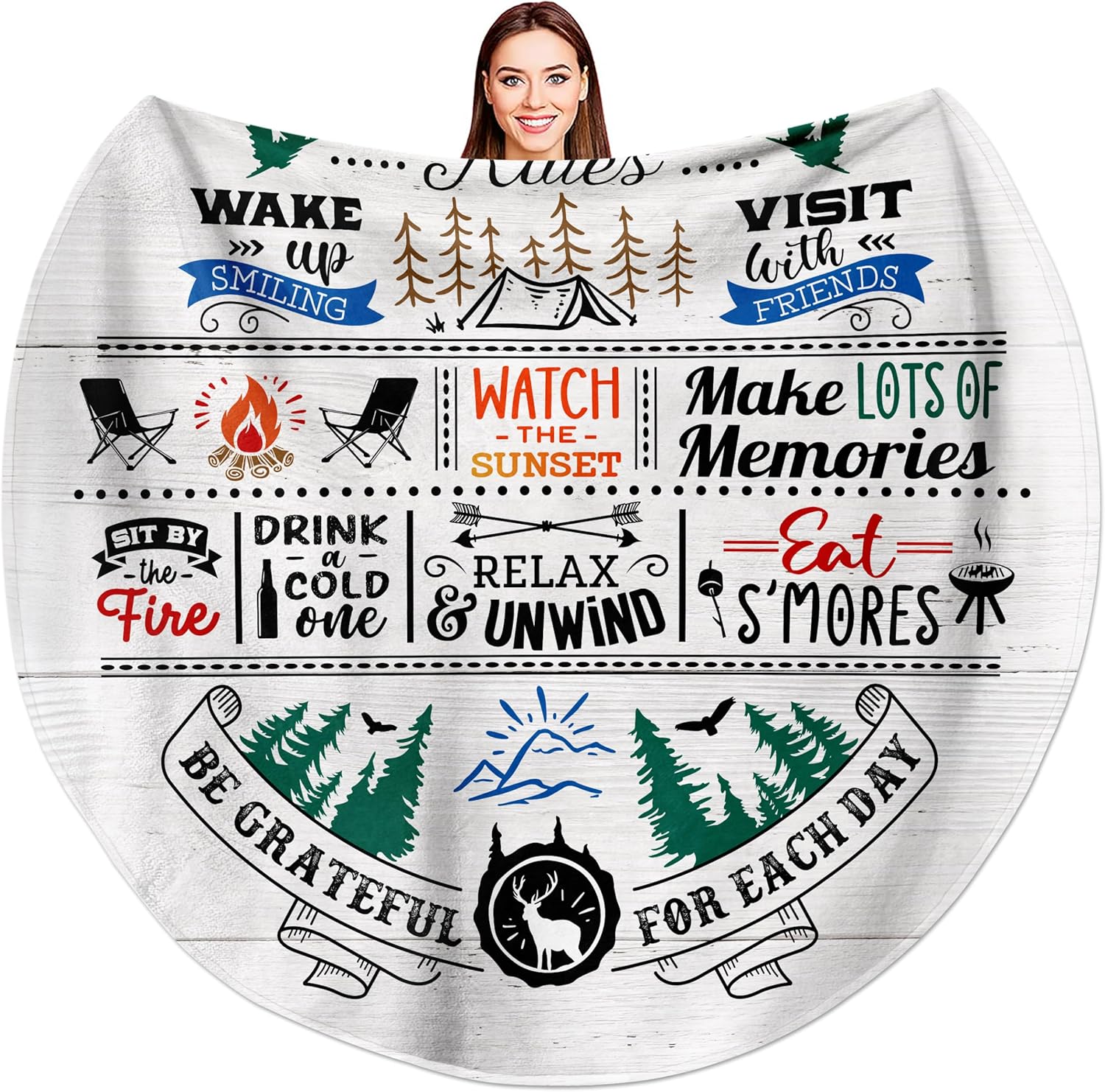 Round Camping Blanket - Cozy Outdoor Essential