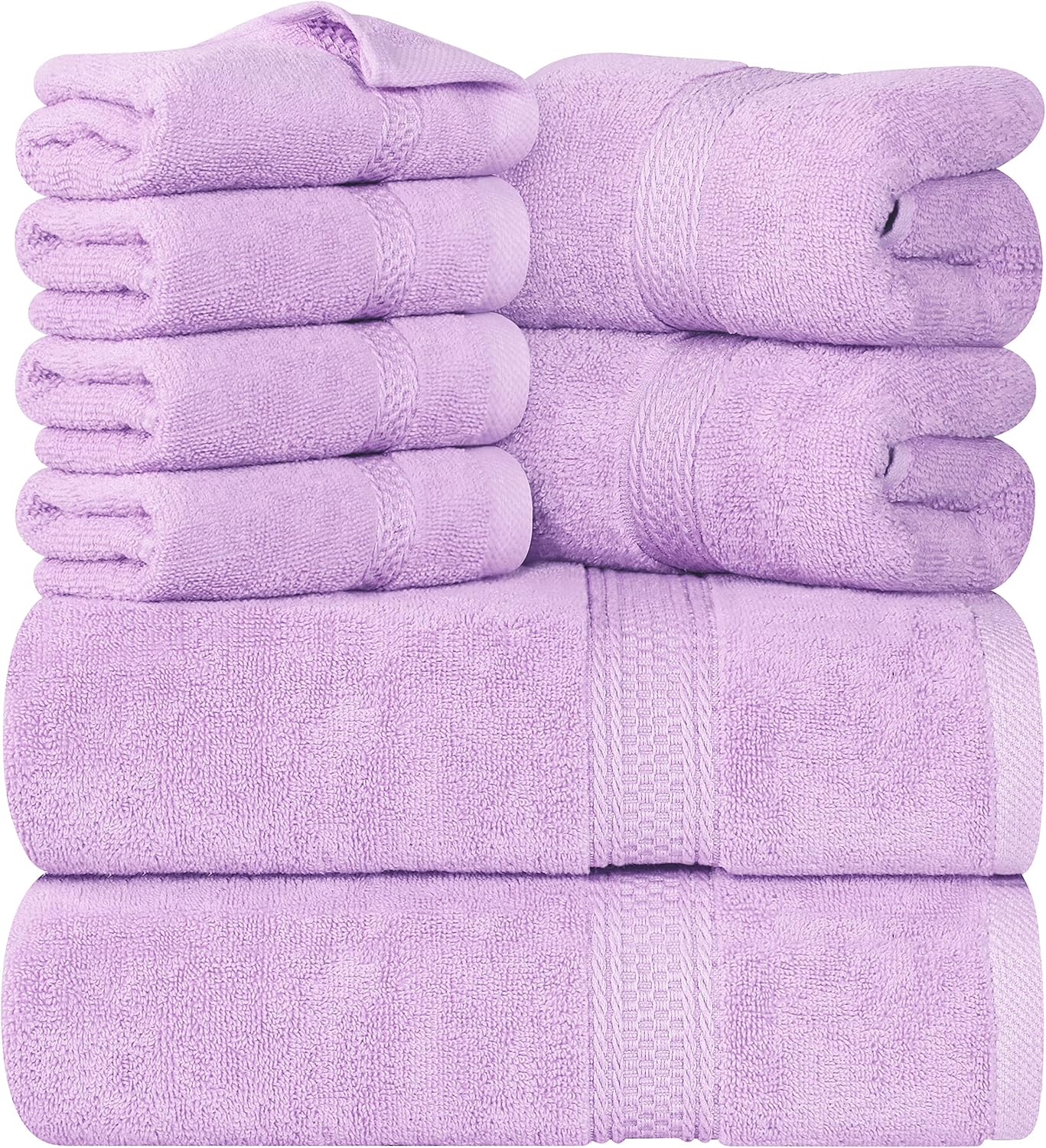 Premium 8 Piece Towel Set - Soft, Absorbent, and Versatile