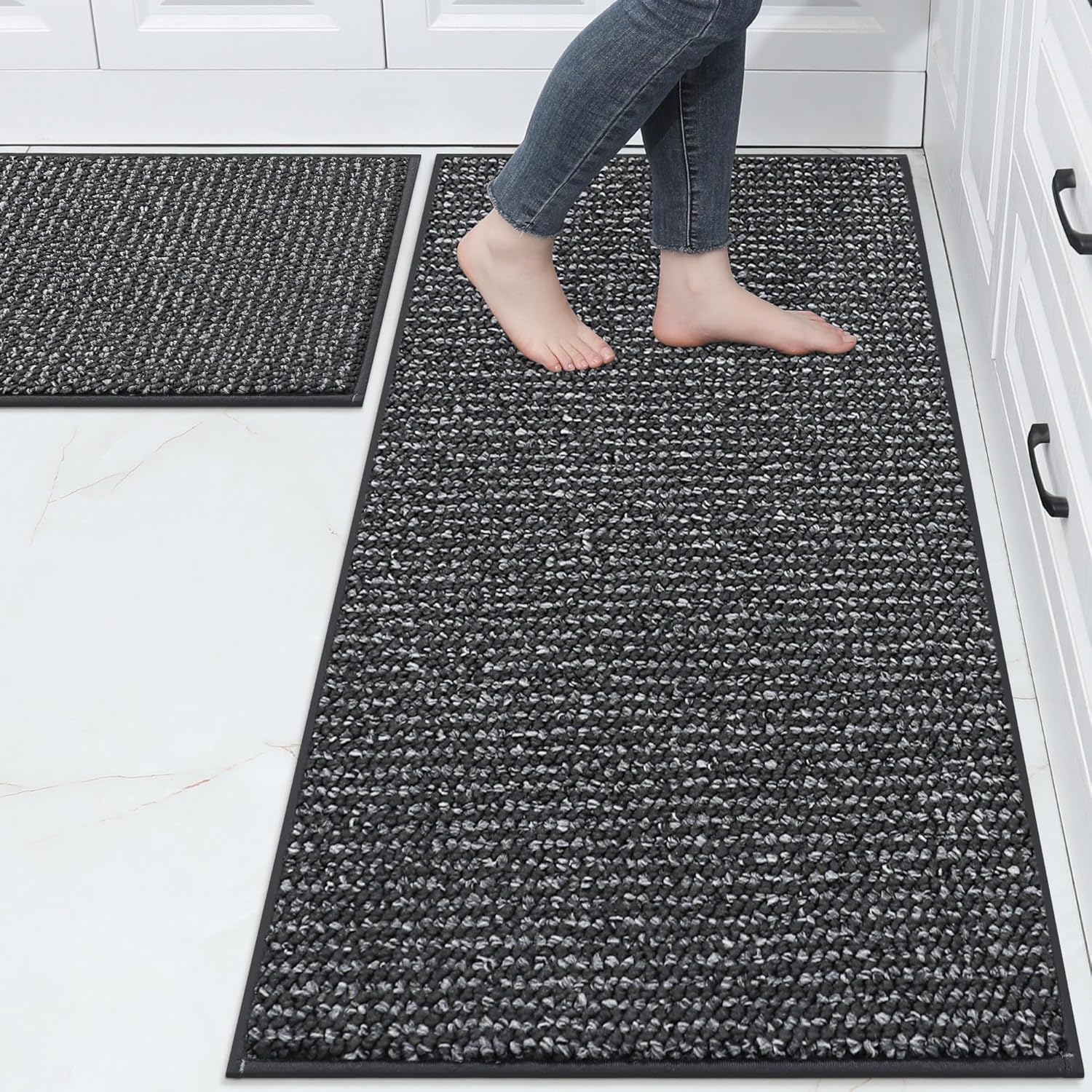 BEQHAUSE Kitchen Rugs and Mats Set for Non-Slip Floors