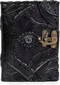 Hocus Pocus Book of Spells Leather Journal - Vintage Clasp Lock